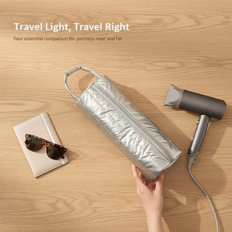 sac de rangement pour sèche-cheveux et boucleur de voyage avec poignée ergonomique, anti-poussière, grande capacité pour les femmes voyageuses
