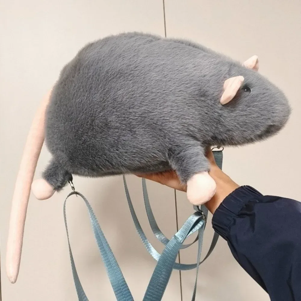 nouveau dessin animé fleur branche rat sac à dos fleur branche rat mignon réaliste souris sac à dos doux figure animale