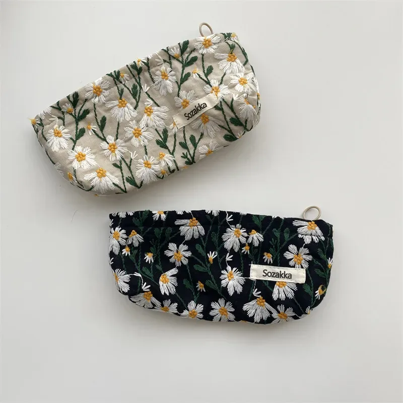 trousse de maquillage pour femmes et filles, sacs cosmétiques floraux, beauté féminine, organisateurs de maquillage, rangement de rouge à lèvres, étui à crayons étudiant, cadeau