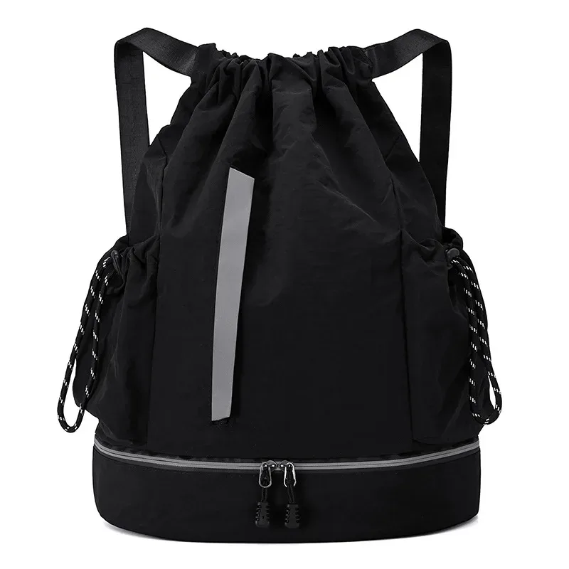 sac à dos de voyage avec cordon de serrage, imperméable, léger, avec bande réfléchissante, idéal pour la mode quotidienne