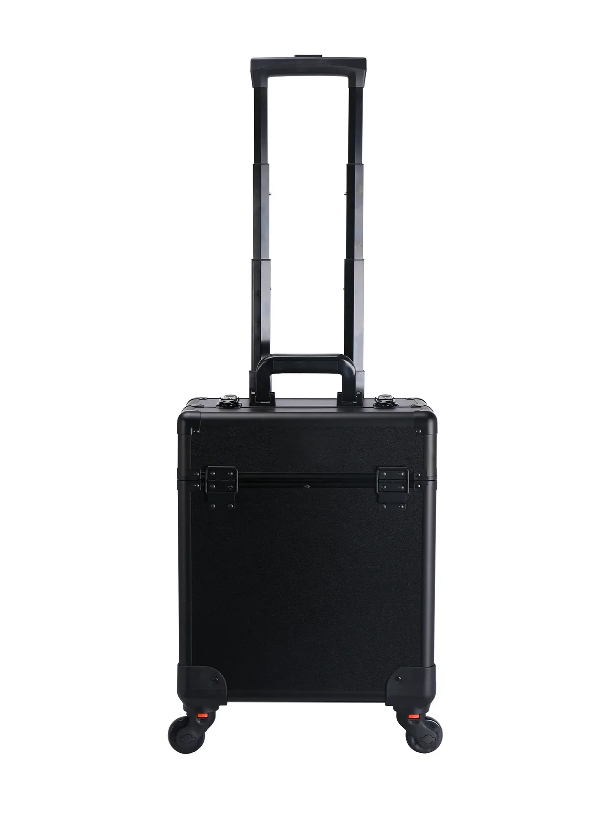 trousse de maquillage à roulettes en aluminium de grande capacité avec plateaux, trousse à cosmétiques verrouillable, trousse de salon, fournitures n64