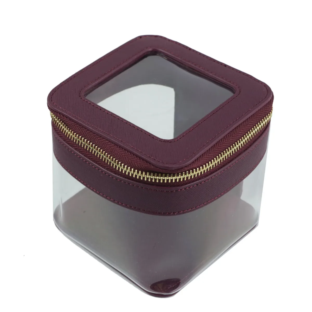 sac à cosmétiques en cuir saffiano avec lettres personnalisées, étui de rangement de maquillage transparent en pvc tpu, organisateur de rouge à lèvres de voyage, sac à cosmétiques