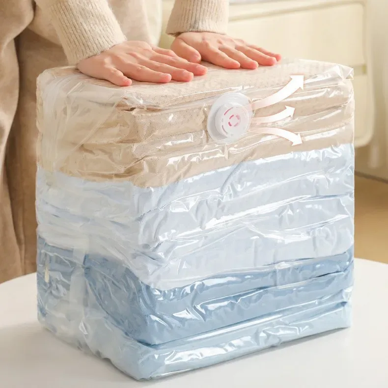 sac de compression sous vide épaissi sans pompe, grande capacité 3d stéréo pour vêtements et doudounes, sac de