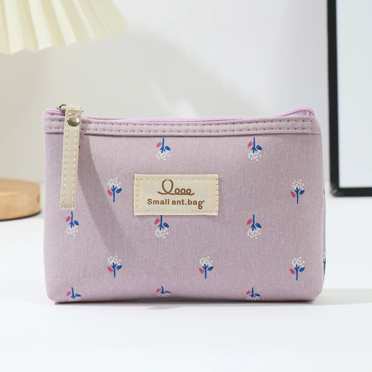 trousse de maquillage en toile style instagram imprimée, trousse à crayons portable pour femme, trousse de voyage pour étudiants, sac de rangement pour articles de toilette