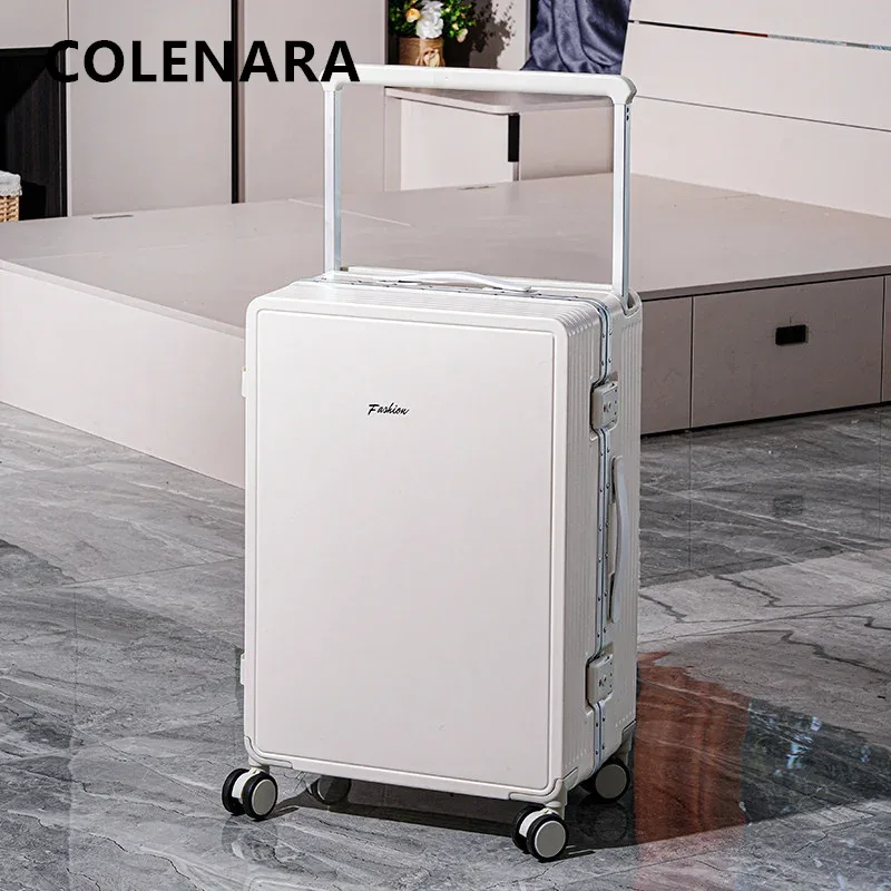 valise de cabine colenara avec compartiment large et roulettes universelles, 20 pouces, robuste, avec serrure à combinaison, pour homme et femme