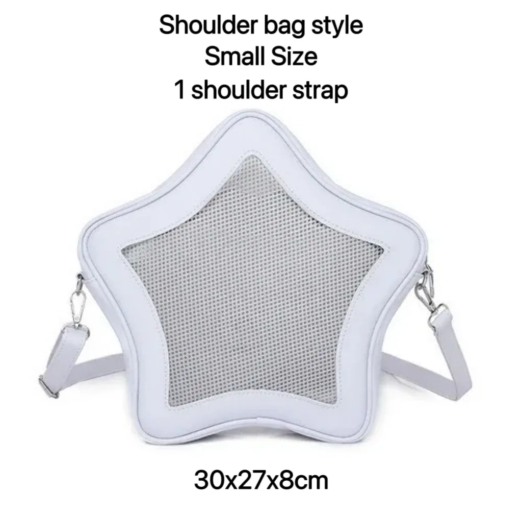 sac à dos ita étoile jaune pour filles, sac à dos kawaii, sac à dos transparent, cartable de voyage pour adolescents, poche avant étanche, mode mignonne y2k
