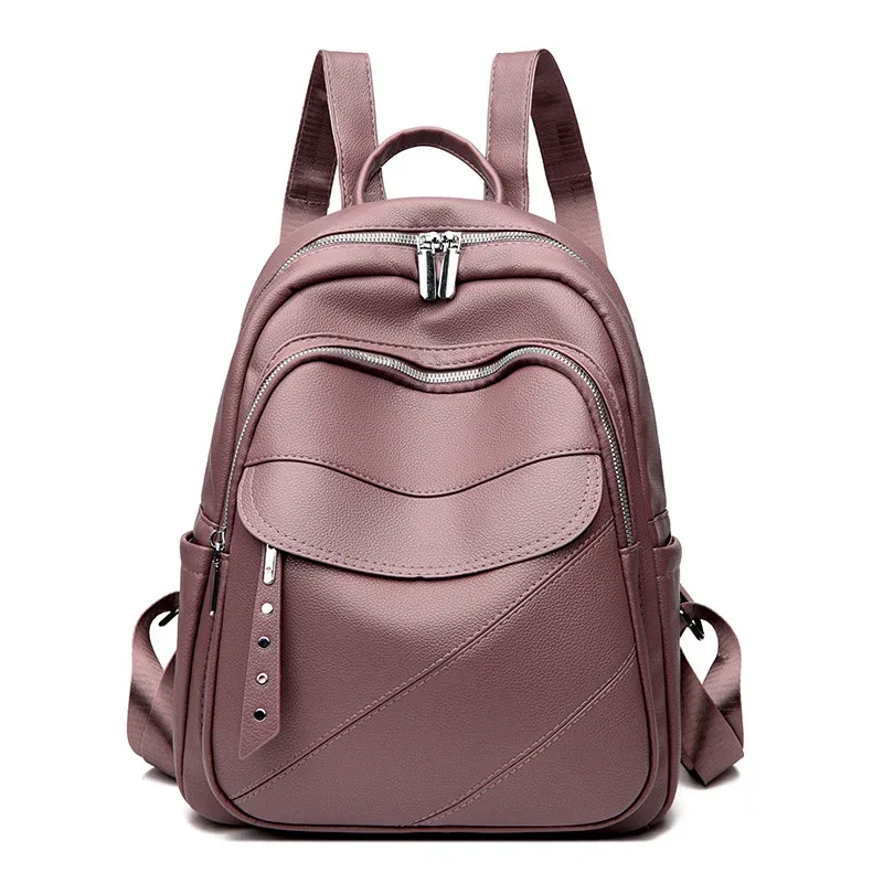 nouveauté sac à dos en pu sac à main pour femmes sac à bandoulière sac à bandoulière souple grand sac à dos décontracté élégant