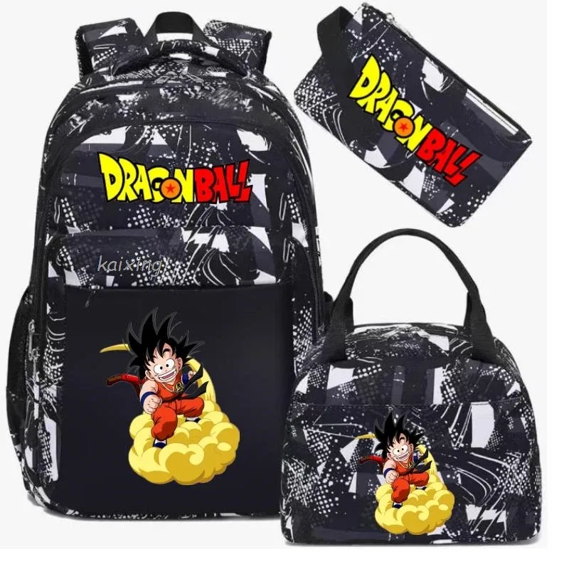 sac à dos camouflage dragon ball pour filles, sac de retour à l'école pour étudiants, poches pour garçons, capacité pour adolescents, sac à dos pour ordinateur portable, harajuku mochilas