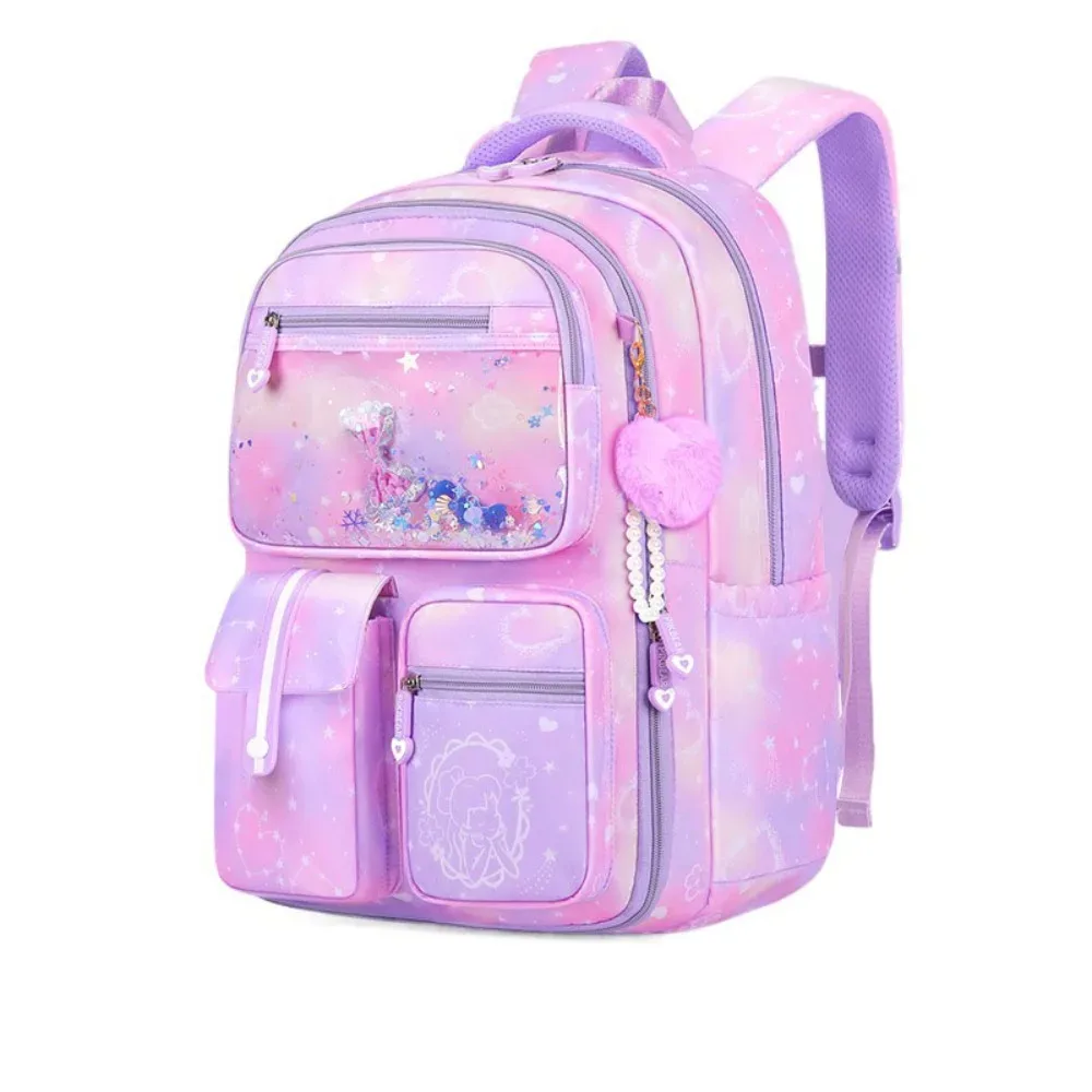 sac à dos enfant à ouverture latérale, multiples poches, style coréen, sac à bandoulière, ouverture style réfrigérateur pour les trajets quotidiens