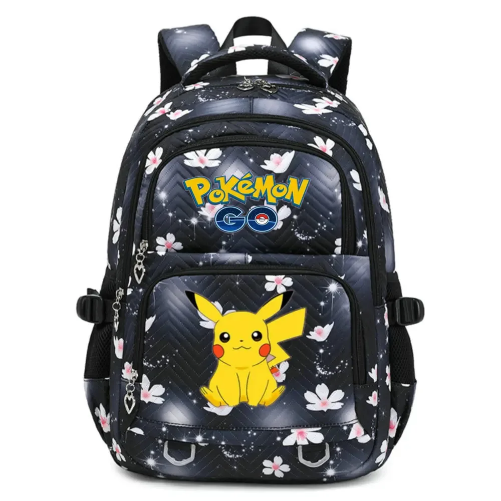 sac à dos pokemon pikachu de grande capacité pour filles, sac de voyage quotidien, sac à bandoulière pour femmes, 4 couleurs