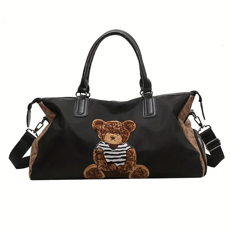 sac de voyage à main en tissu oxford – sac à bandoulière de grande capacité pour voyage de week-end, affaires, rangement pour étudiants