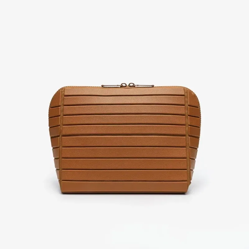 sac de rangement rayé en pvc, grande capacité, pochette de rangement pour articles de toilette de voyage en plein air, sac à cosmétiques de voyage portable, 1 pièce