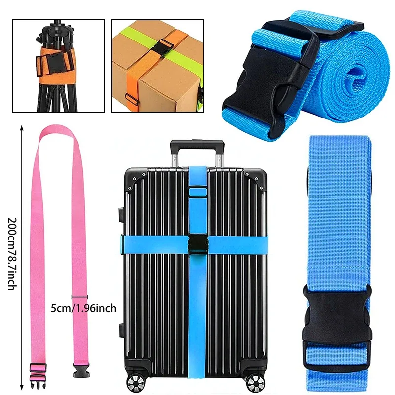 sangle de bagage de voyage réglable avec cadenas à combinaison, ceinture de sécurité antivol pour bagages, sangle de fixation pour l'emballage