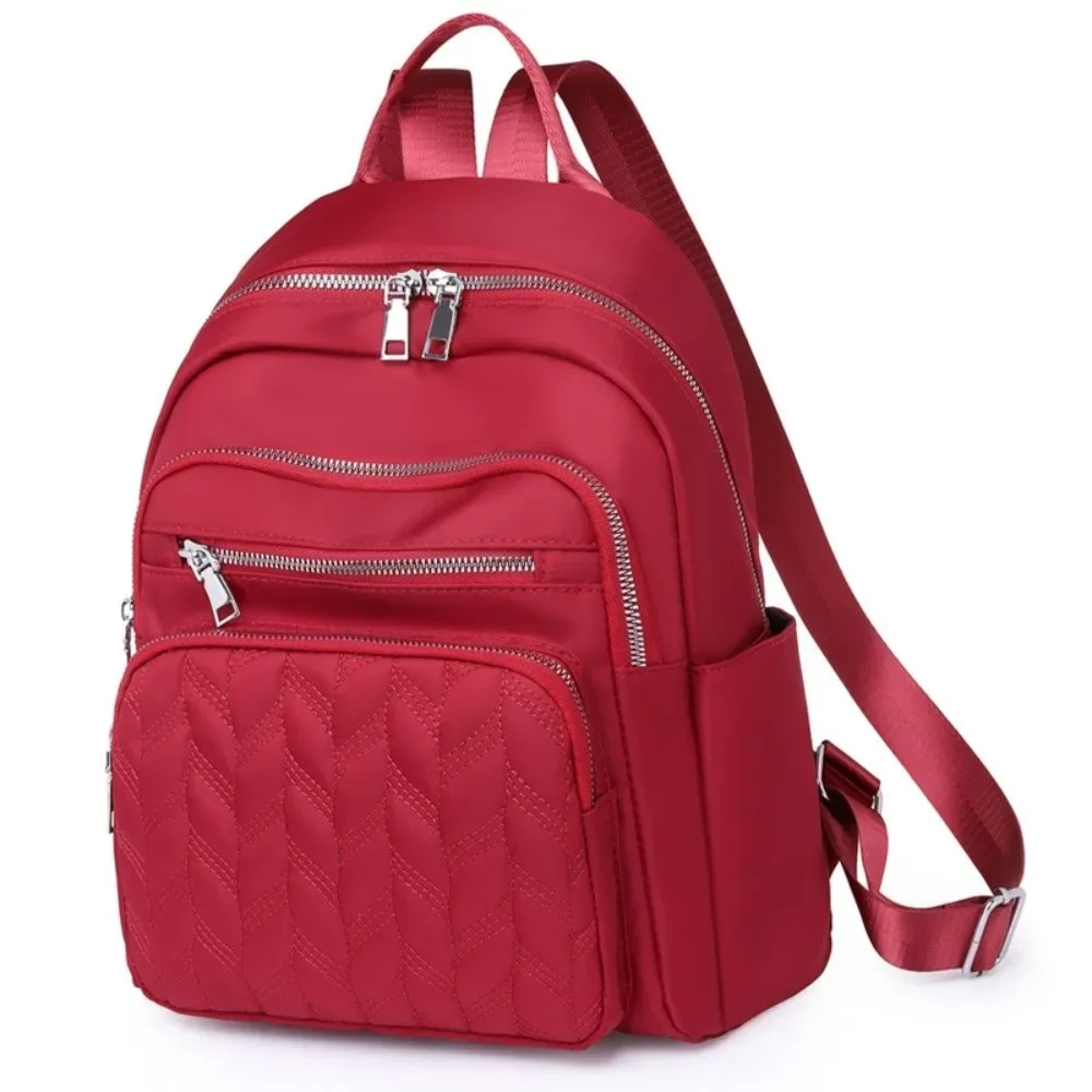 sacs à dos imperméables en tissu oxford, durables, grande capacité, sacs à dos de voyage en nylon, design carré et tendance