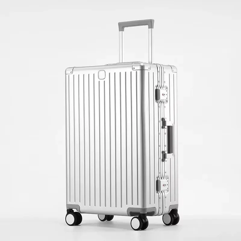 valise de luxe en alliage d'aluminium et de magnésium à 100%, avec roulettes pivotantes, serrure tsa, bagages à roulettes pour femmes, voyage 20/24/26/29 pouces
