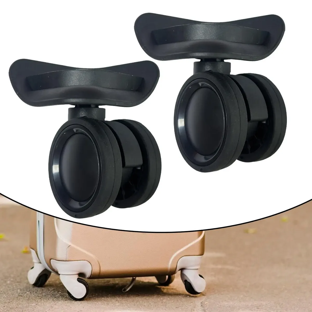 roues de remplacement pour bagages, 2 pièces, roulettes de réparation pour valise, accessoires résistants à l'usure, installation facile, roues pour valise