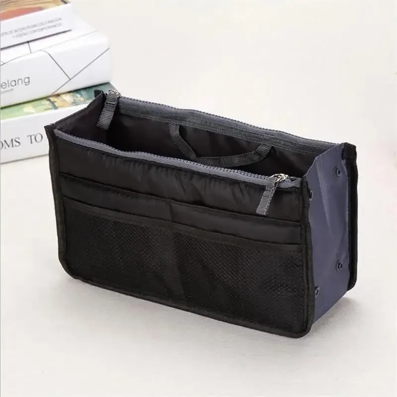 organisateur insérer sac femmes nylon voyage insérer organisateur sac à main sac à main grande doublure dame maquillage cosmétique sac pas cher femme fourre-tout