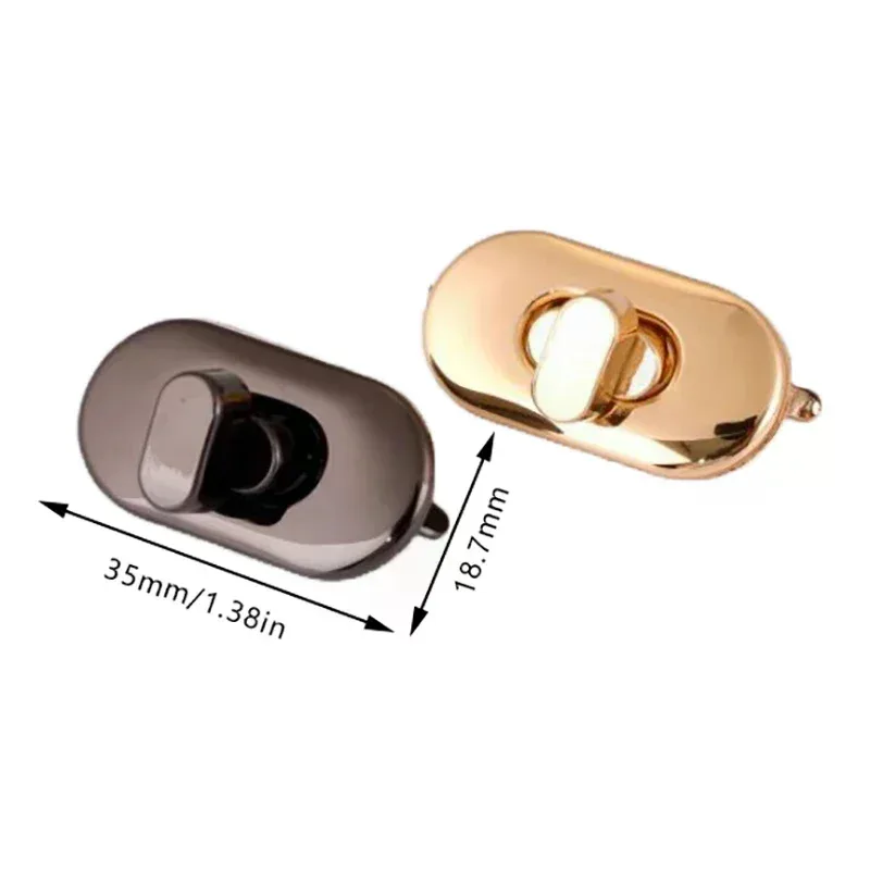mini fermoir ovale à torsion en métal pour sac à main, portefeuille, sac à bandoulière pour femme, accessoires