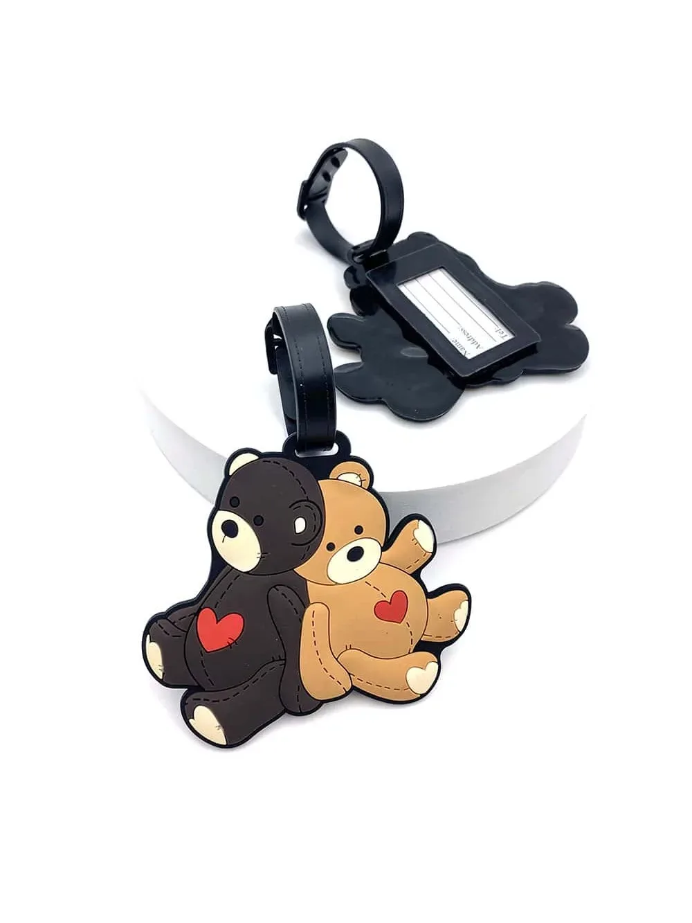 étiquette de bagage en forme d'animal mignon, 1 pièce, étiquette d'aéroport, prévention des pertes essentielles de voyage, étiquette suspendue unisexe