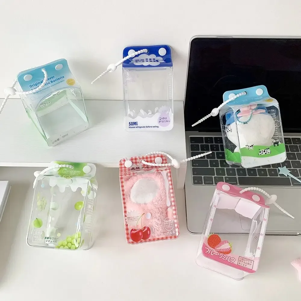 Sac de présentation pour poupée en PVC transparent 10 cm, sac de rangement pour poupée en coton avec cordon, pochette de protection pour poupée, voyage en extérieur