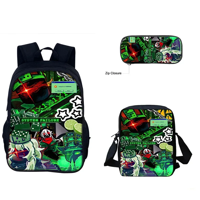 forsaken gubby 3 pièces sac à dos sac à déjeuner trousse à crayons ensemble enfants école bookbag pour garçons filles adolescents mignon cadeau d'anniversaire