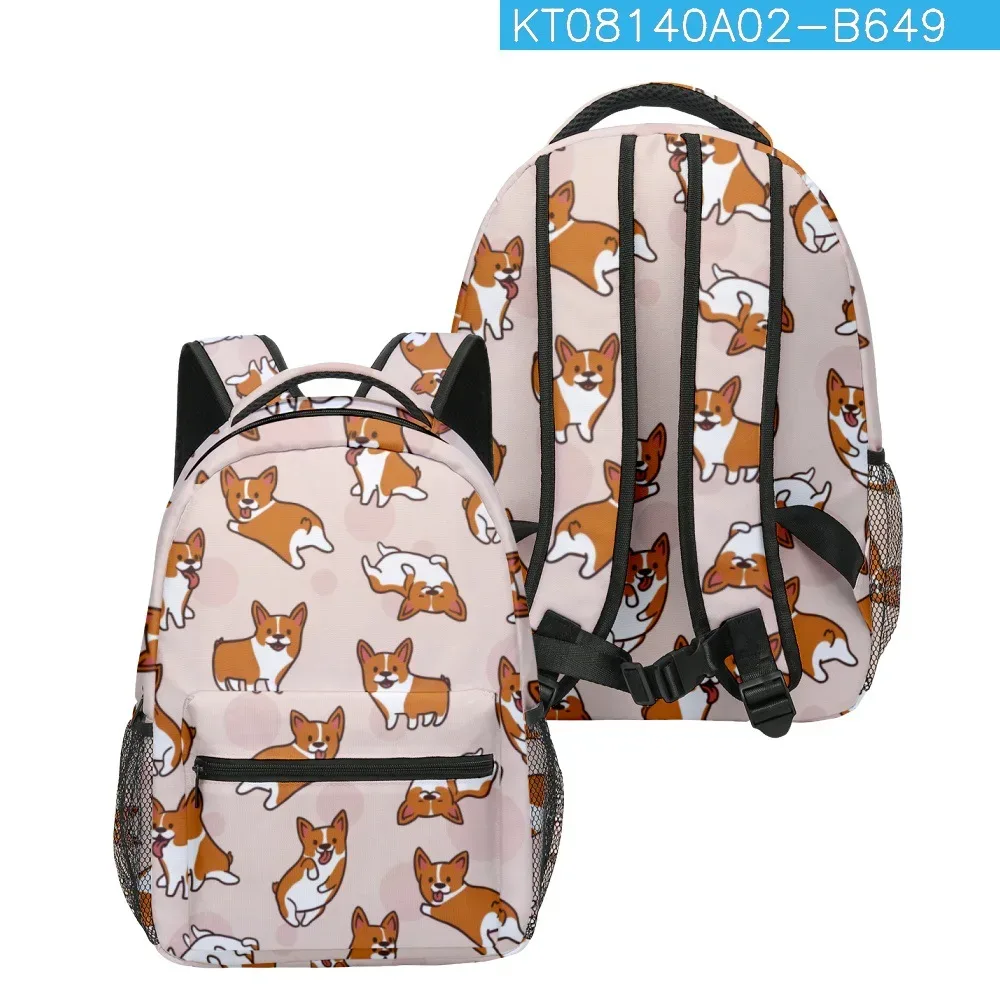 sacs d'école tendance et originaux pour jeunes, sacs de voyage unisexes avec motif chiot, sacs à dos imperméables en oxford avec impression 3d pour ordinateur portable