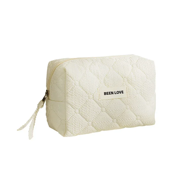 nouveau sac de rangement octogonal pour maquillage, pochette de voyage, sac de rangement de couleur unie, grande capacité, sac cosmétique haut de gamme.