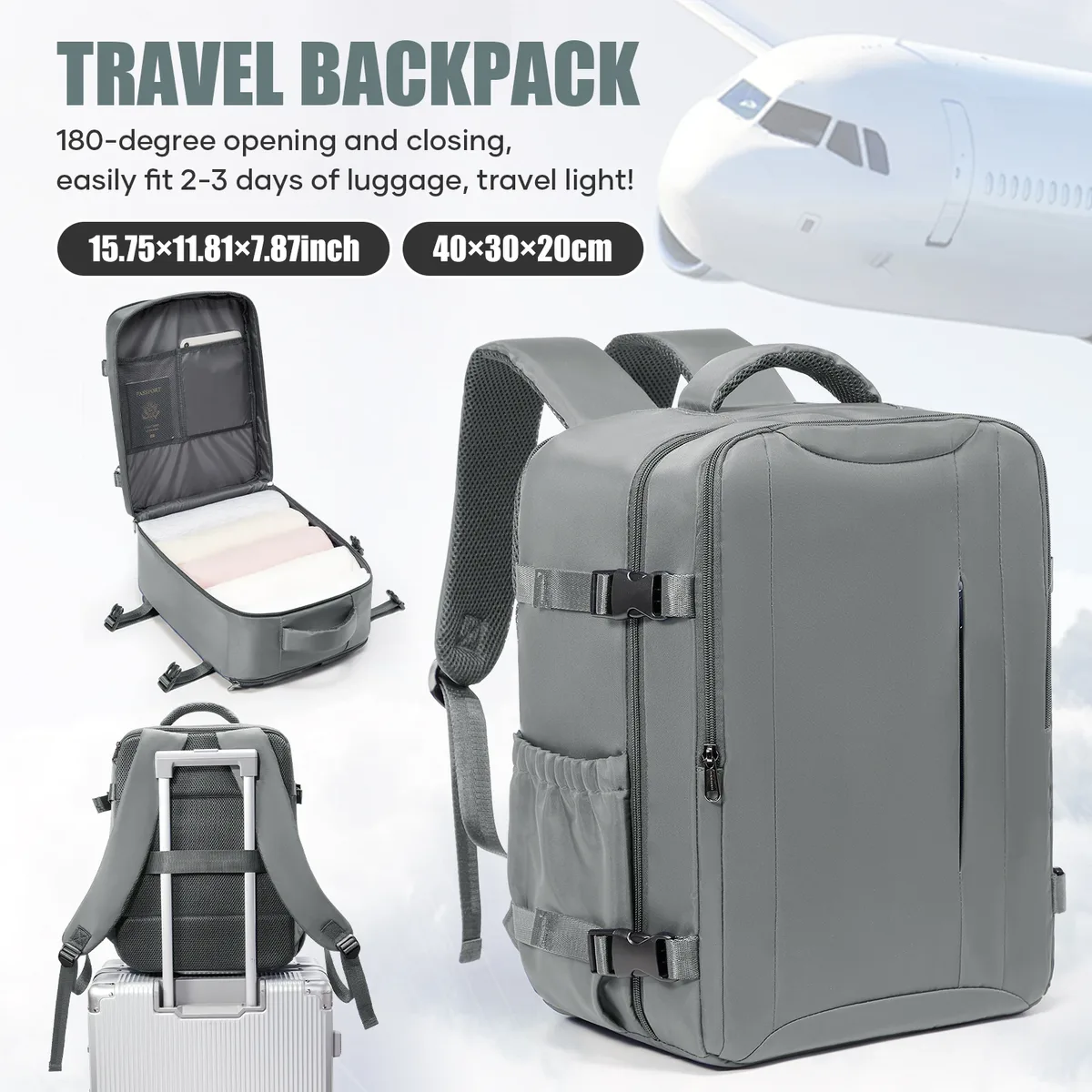 sac de cabine ryanair 40x30x20 - nouveau sac à dos de voyage easyjet, sac à dos pour bagages à main pour usage occasionnel, sac à dos pour ordinateur portable pour homme