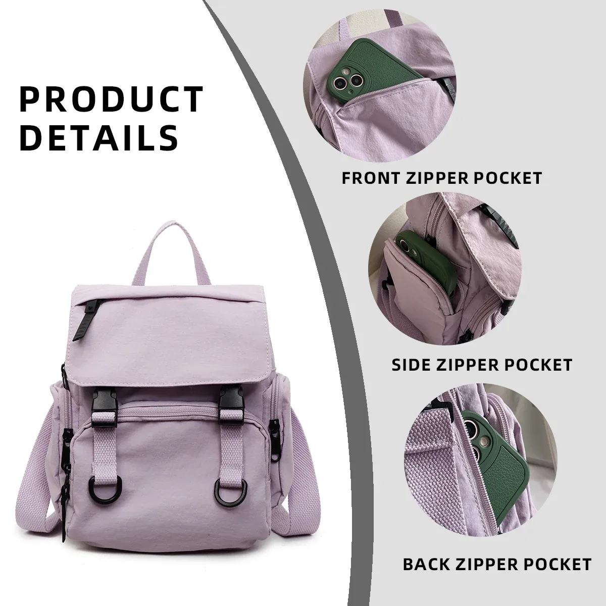 sac à bandoulière multifonctionnel, sac à dos pour femme, sac à main, sac à bandoulière, sac à dos léger de voyage, cadeau, sac de randonnée, sac de petit déjeuner pour classe d'étudiant de trekking camping