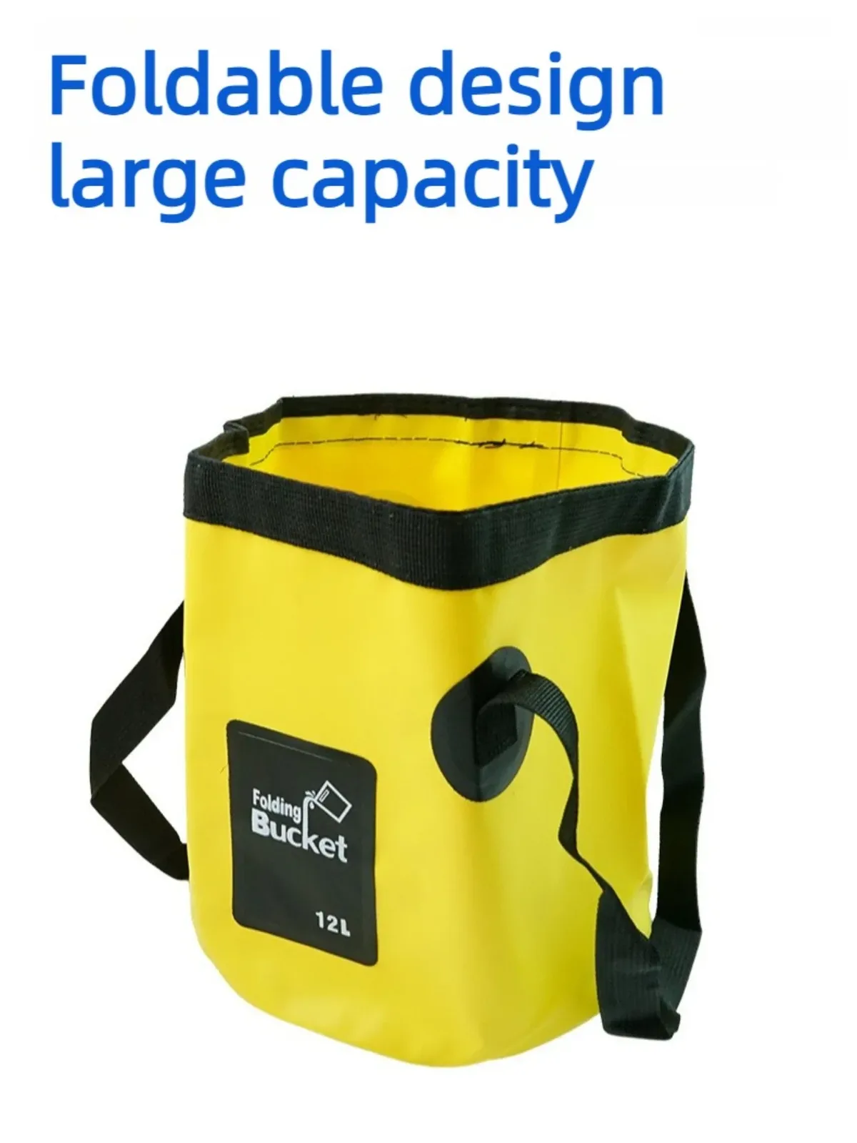 seau pliable portable, sac de rangement en toile, seau à eau pour camping et pêche en extérieur, seau de stockage d'eau pour lavage de voiture