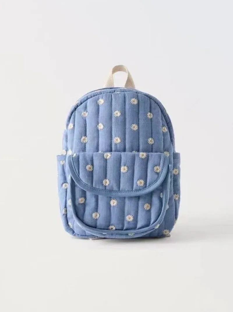 sac pour enfants personnalisé brodé sur mesure, sac à dos brodé marguerite pour jeunes enfants, maternelle