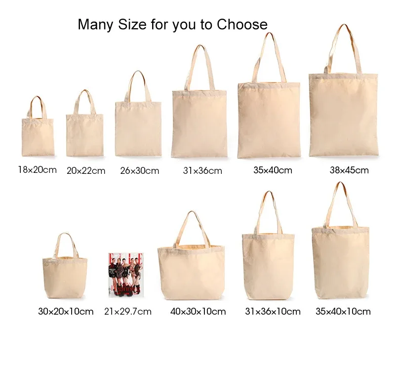 vente en gros de sacs d'épicerie en coton réutilisables personnalisés, 50 pièces/lot, logo imprimé, sac fourre-tout en toile haute capacité