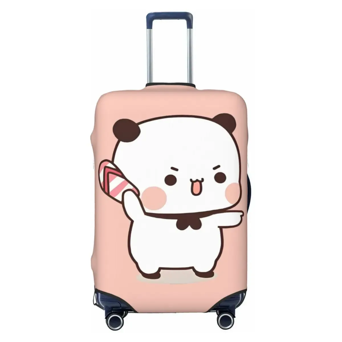 housse de valise peach and goma bubu dudu, motif ours mignon, pour voyage en avion, protection pratique pour bagages