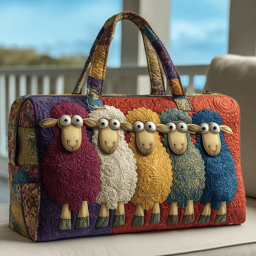 sac de voyage matelassé poodle dogs, sac fourre-tout de voyage rétro amusant pour hommes et femmes, sac de week-end pour l'extérieur