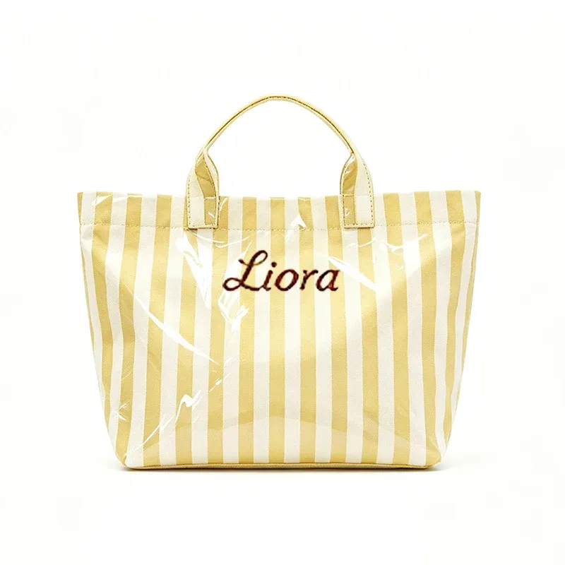 sac fourre-tout rayé personnalisé 1 pièce, sac de plage sur mesure, sac de voyage étanche, cadeau pour demoiselle d'honneur, cadeaux pour enterrements de vie de jeune fille, cadeau de mariage
