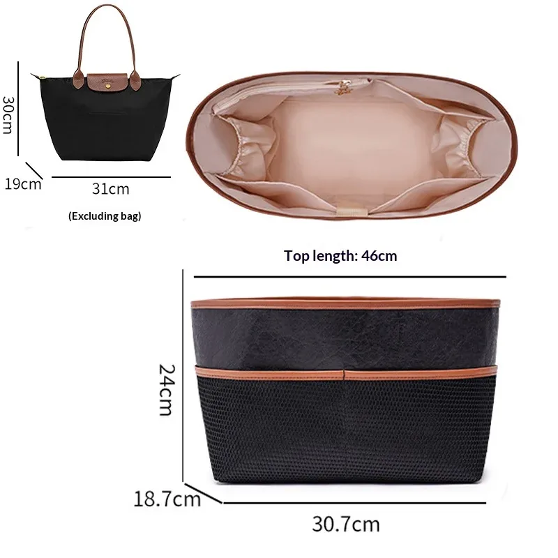 organisateur de sac pour sac fourre-tout longchamp, pour ranger un ordinateur portable de 11 à 14 pouces, une bouteille d'eau, facile à retrouver, support de sac durable, accessoires pour sac
