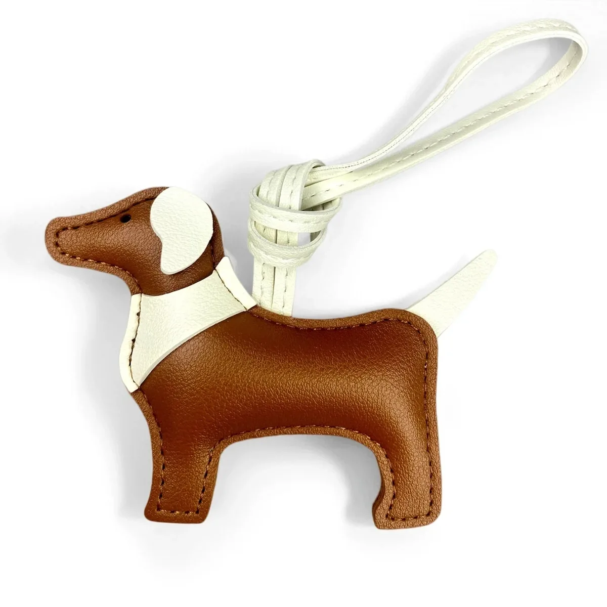 breloque tendance en cuir pu pour sac à dos, motif chien en profil latéral, design unique écharpe-mane, pendentif élégant pour sac à dos, cadeau pour les amoureux des chiens et des animaux de compagnie