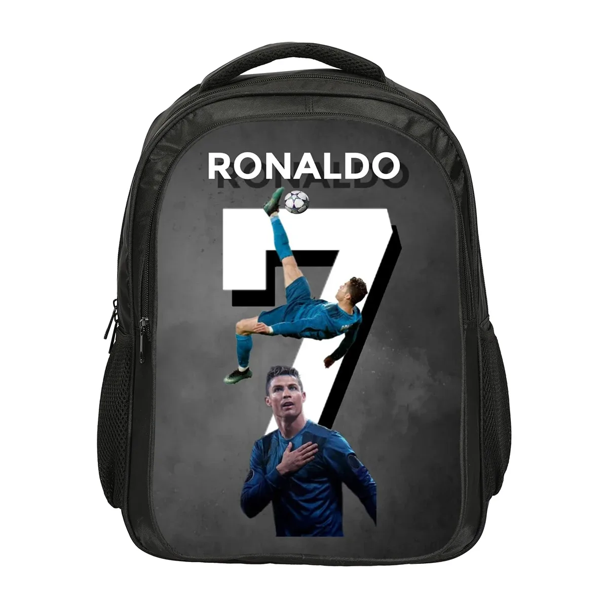 sac à dos double couche ronaldo cr football star, sacs d'école, sac à dos de sport, sac à dos de voyage de grande capacité