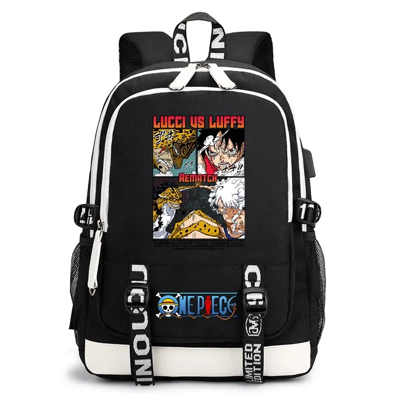 sac à dos d'étudiant imprimé one piece luffy, sac à dos décontracté pour garçons et filles, sac d'école léger, sac à dos de voyage