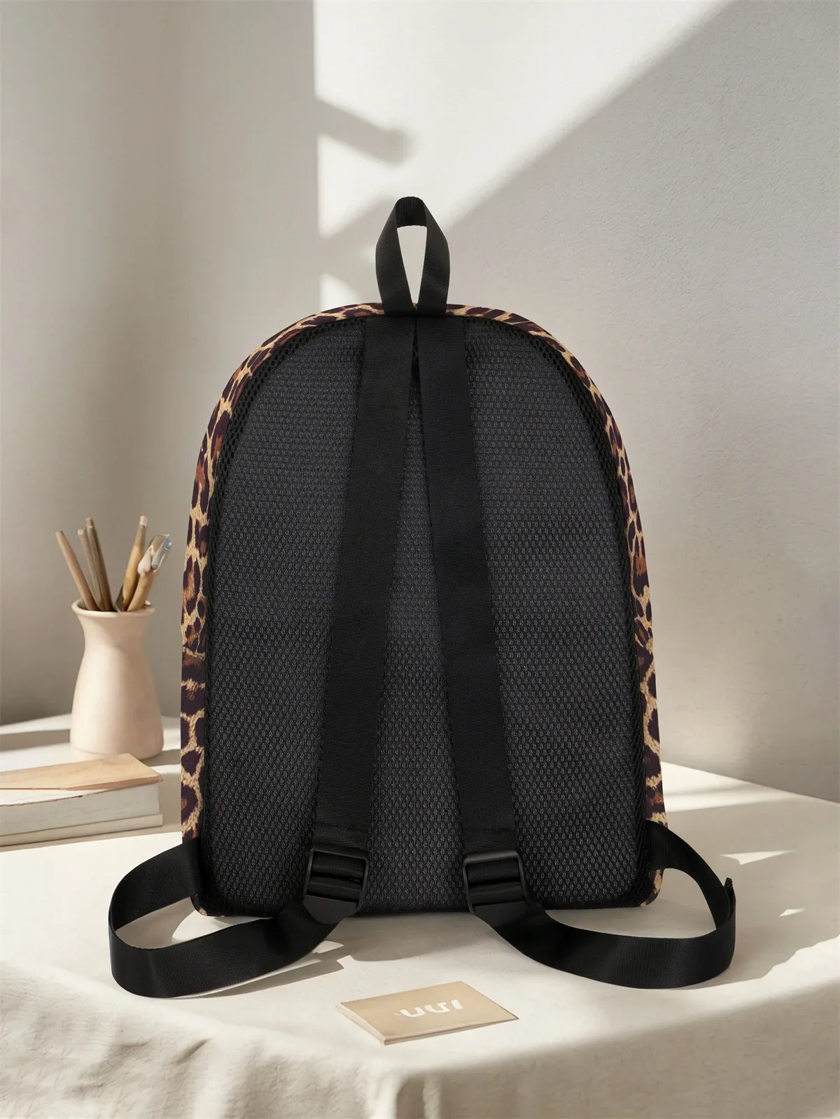 sac à dos à motif léopard, nouveau modèle 2025, sac à dos de voyage décontracté, léger et simple.