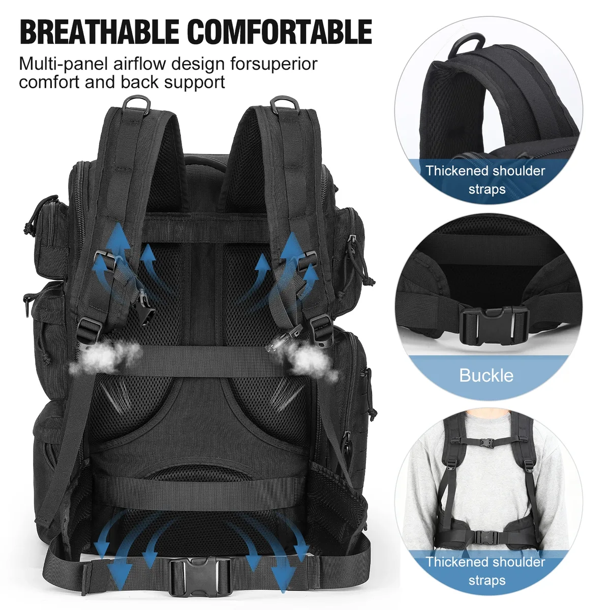 sac de voyage pour homme avec système modulaire de grande capacité, design multi-compartiments avec espace de rangement pour chaussures