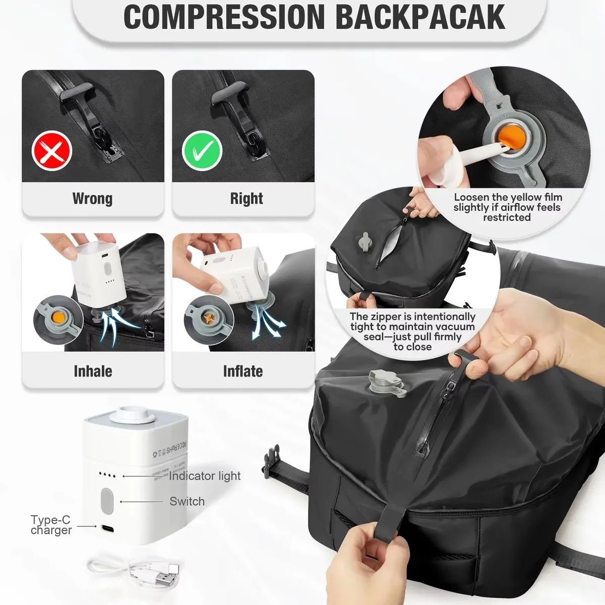 sac à dos cabine ryanair 40x30x20, sac à dos wizzair easyjet, sac à dos sous vide, bagage à main, sac à dos pour ordinateur portable homme, sac de rangement sous vide