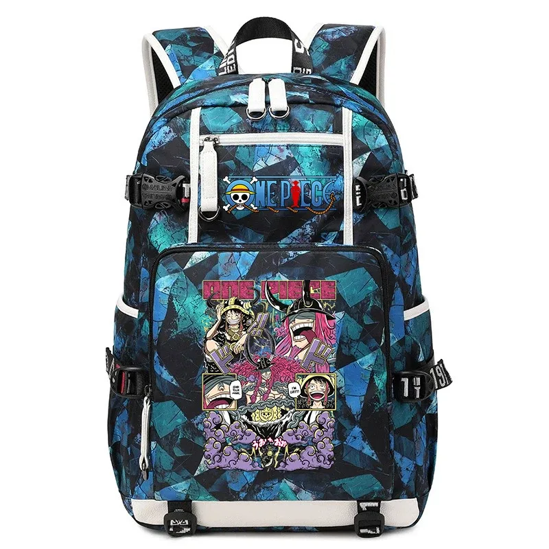 sac à dos d'école décontracté imprimé anime luffy, grande capacité, sac à livres pour garçons et filles, voyage, sport