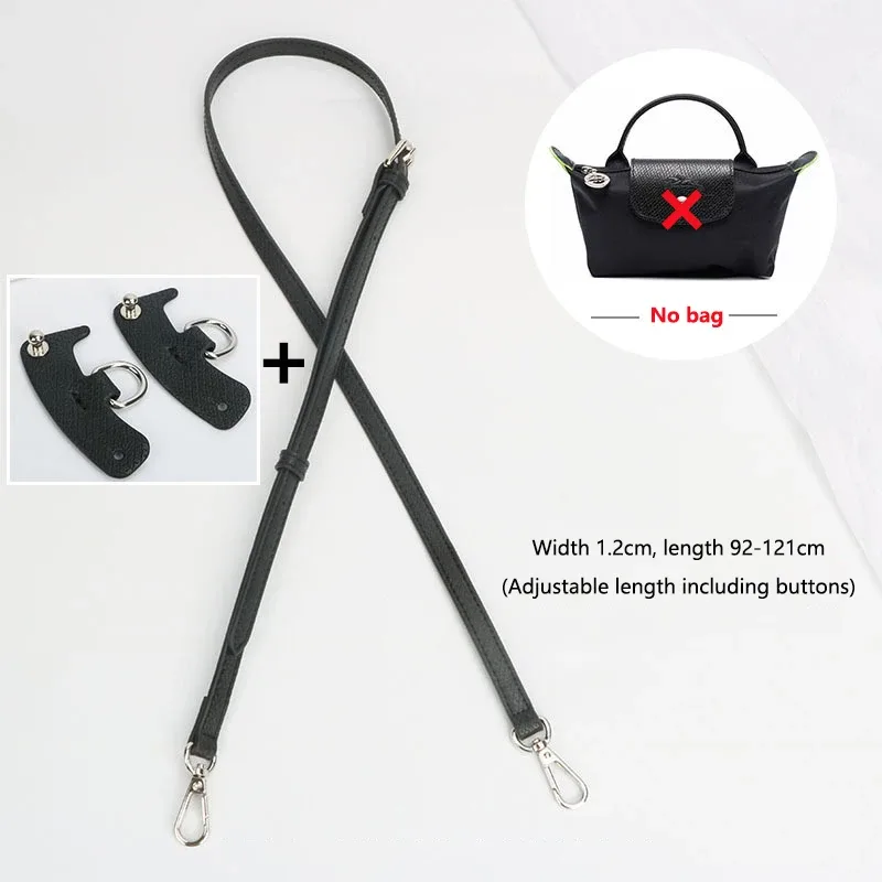 1 ensemble de sangles de sac pour longchamp mini, ensemble de sangles d'épaule en cuir véritable sans poinçon, accessoires de sac à bandoulière de transformation