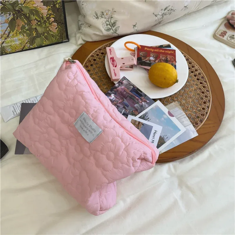 nouveau motif de fleur femmes trousse de maquillage articles de toilette organisateur de cosmétiques sac à fermeture éclair pochette de lavage de voyage sac cosmétique femme sacs de maquillage