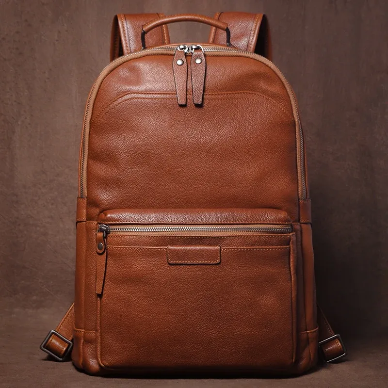guro marque de luxe sac à dos en cuir véritable hommes et femmes haute capacité week-end sac de voyage cartable en peau de vache affaires 16 "sac pour ordinateur portable