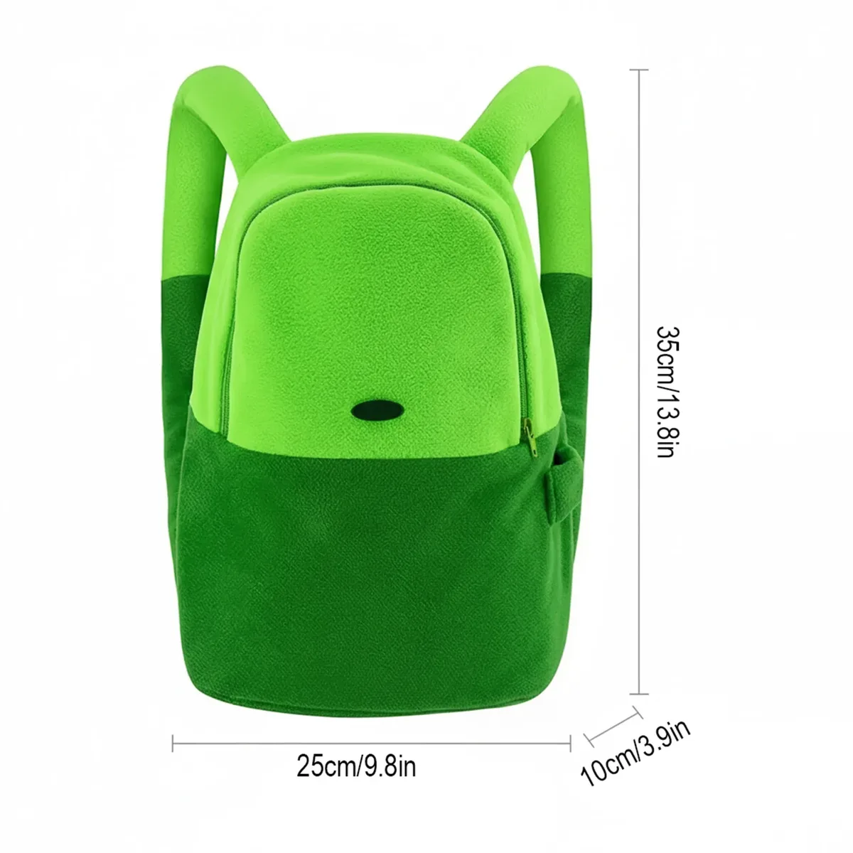 sac d'école léger vert fluorescent 35x25x10cm avec plusieurs poches pour les déplacements quotidiens en plein air