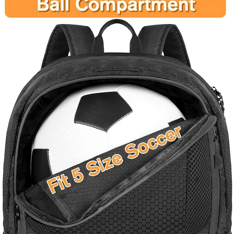 sac à dos de sport multifonctionnel, sac de matériel de football avec compartiment à chaussures indépendant, sacs à dos de voyage légers et imperméables pour l'extérieur