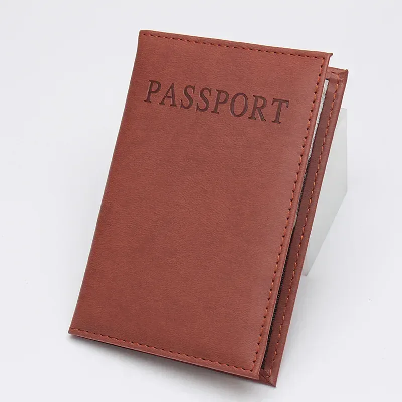1pc pu cuir possport housse pour voyage mondial passeport protecteur organisateur universel porte-passeport sac étui manchon