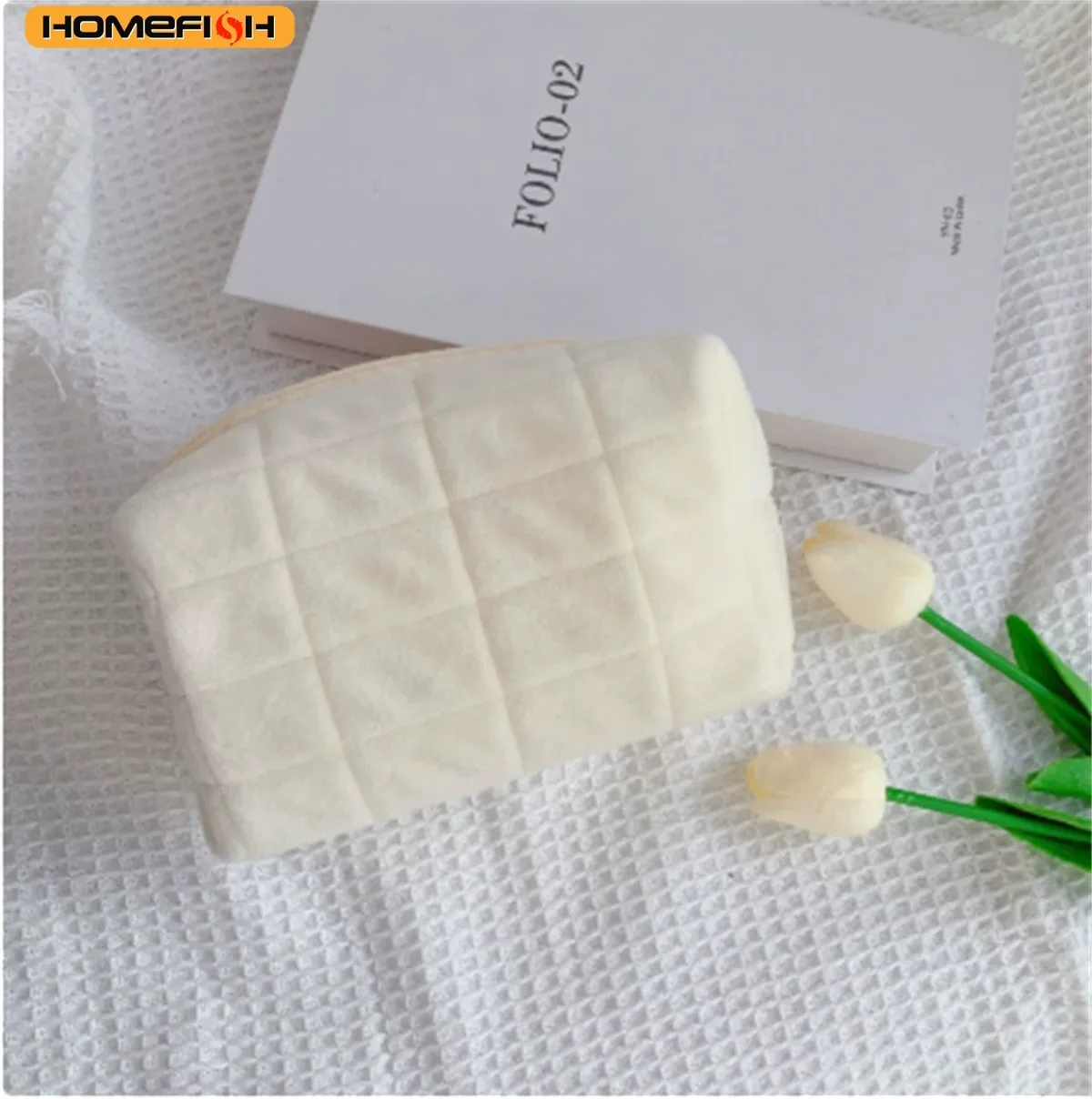 homefish sac de rangement élégant de grande capacité en forme d'oreiller, pochette portable multifonctionnelle pour cosmétiques et stylos pour femmes, idéale pour le transport quotidien.
